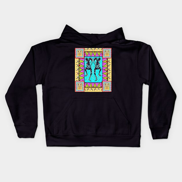 Hip Hop dancer dancing the night away Kids Hoodie by LowEndGraphics